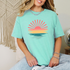 Sunset Distressed Graphic Tee - Mulberry Skies