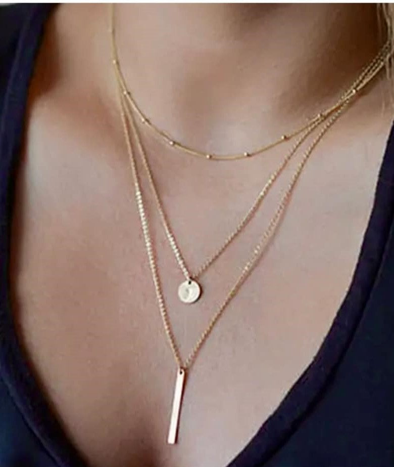 Triple Layer Necklace - Mulberry Skies