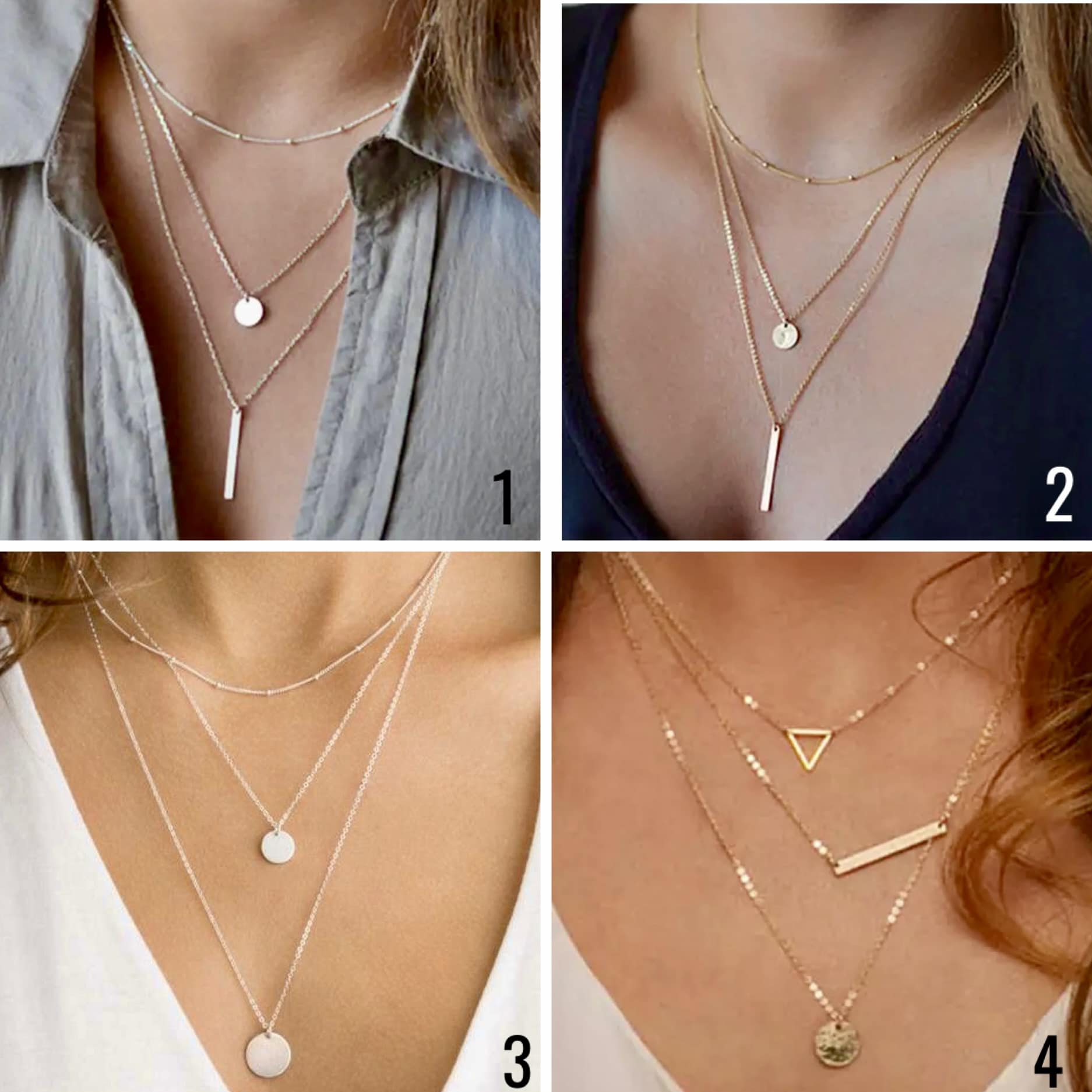 Triple Layer Necklace - Mulberry Skies