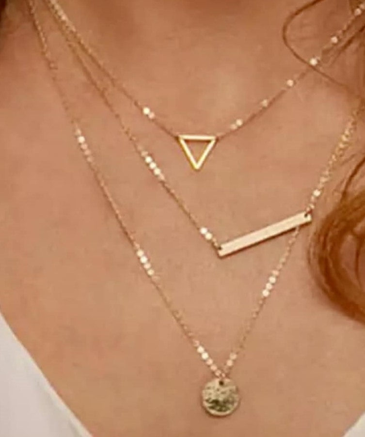 Triple Layer Necklace - Mulberry Skies