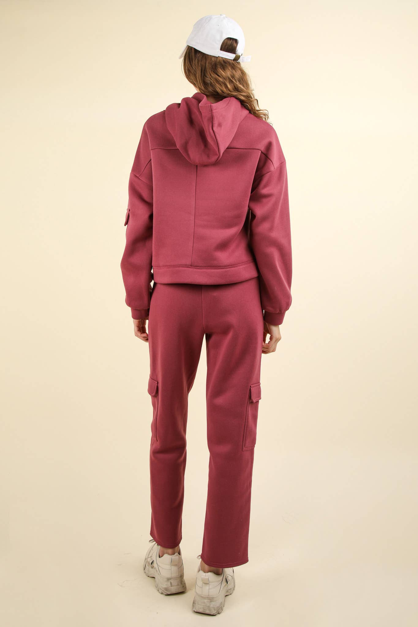 Frenchy Knit Comfy Hoodie Top & Pants Set - Mulberry Skies