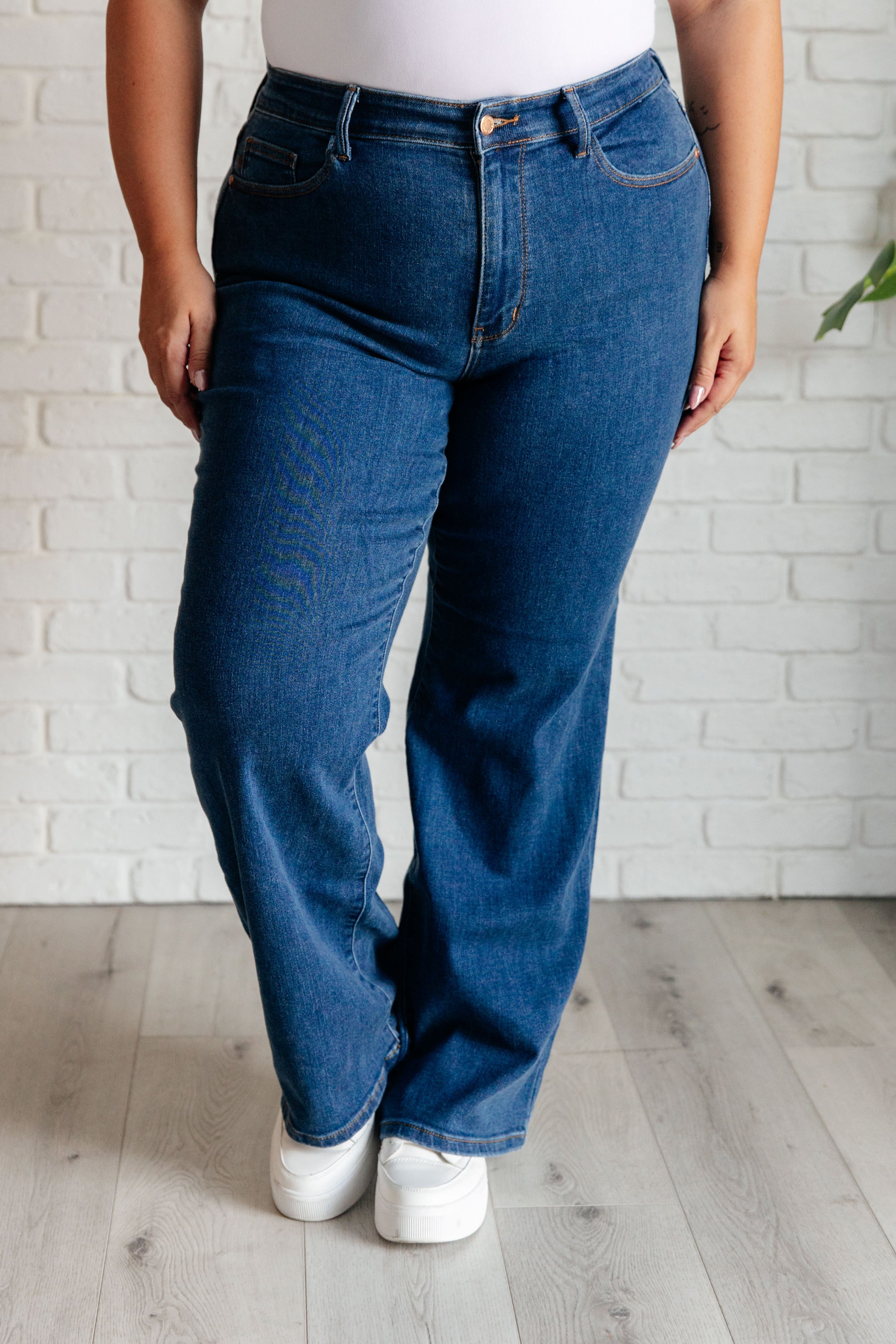 Hazel High Rise Vintage Wide Leg Jeans - Mulberry Skies