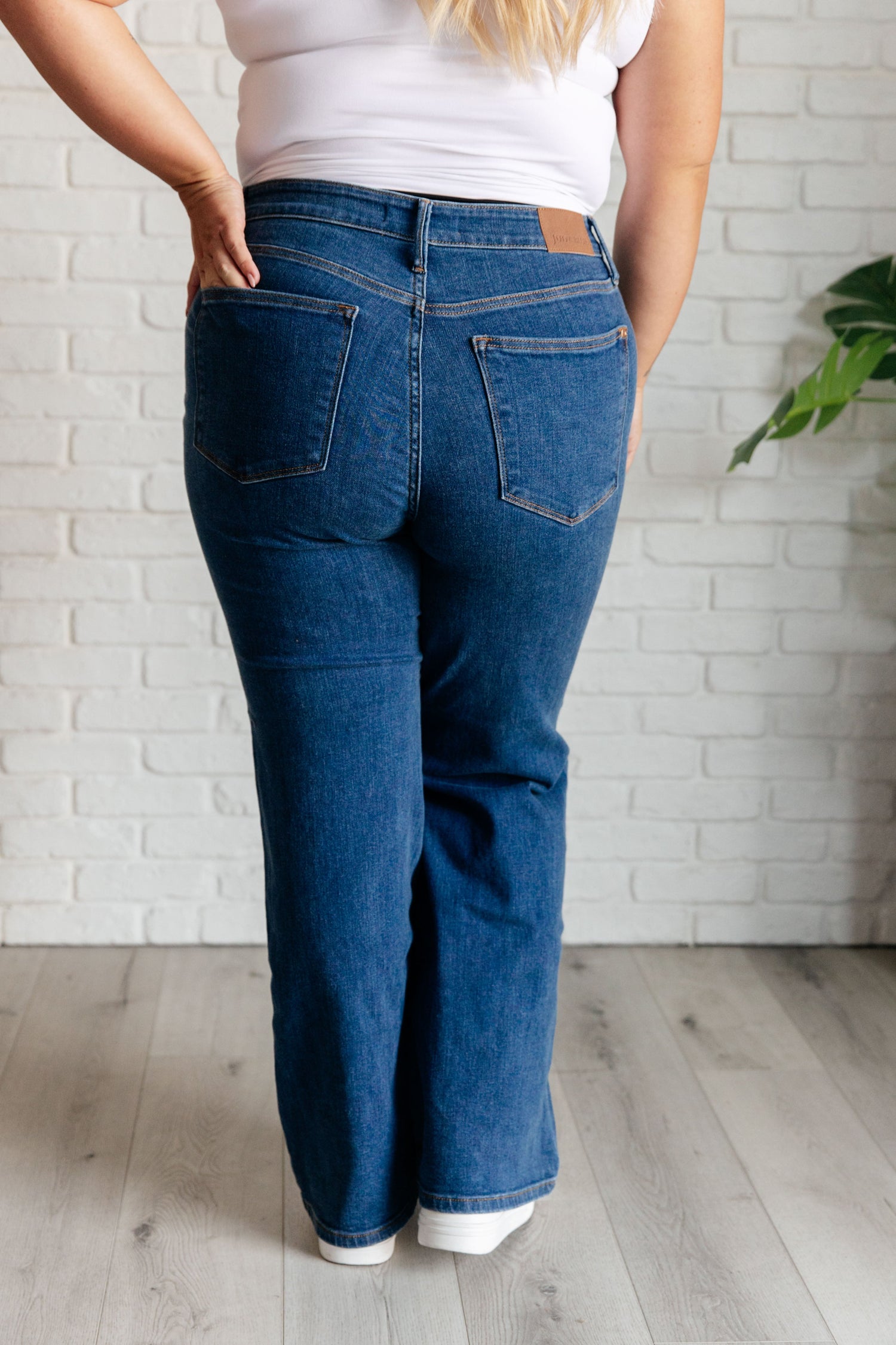 Hazel High Rise Vintage Wide Leg Jeans - Mulberry Skies