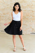 Just a Flirt Pleated Skirt in Black - Mulberry Skies
