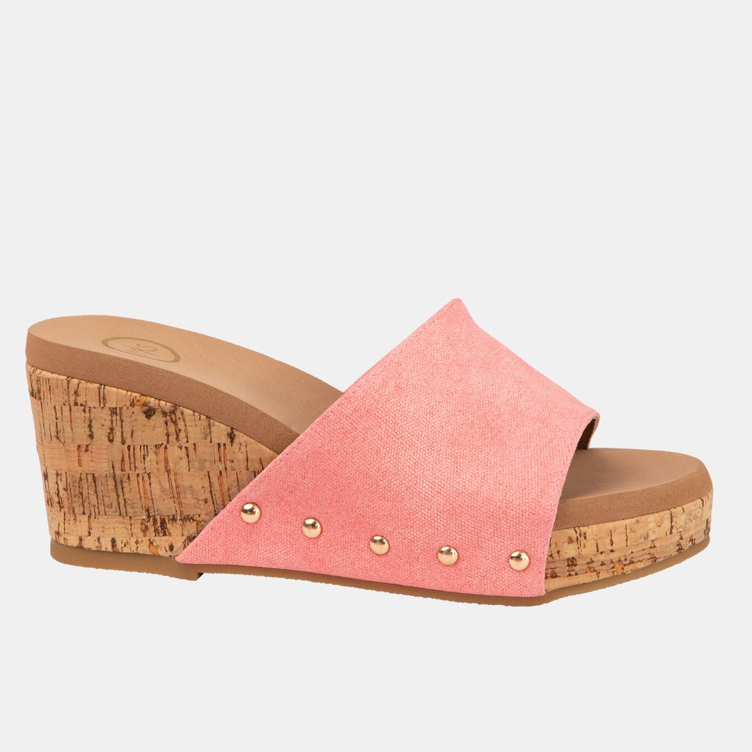 Blair Wedge With Cork Effect Platform - Mulberry Skies