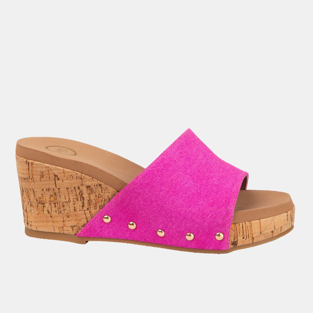 Blair Wedge With Cork Effect Platform - Mulberry Skies