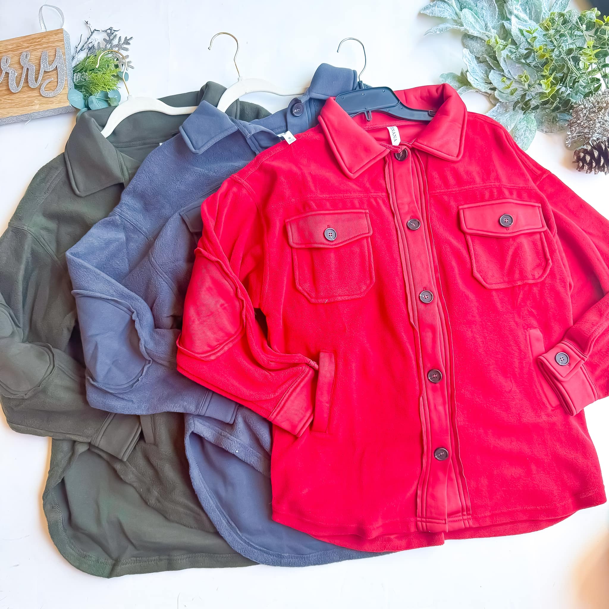 Warm Weather Shacket in Red - Mulberry Skies