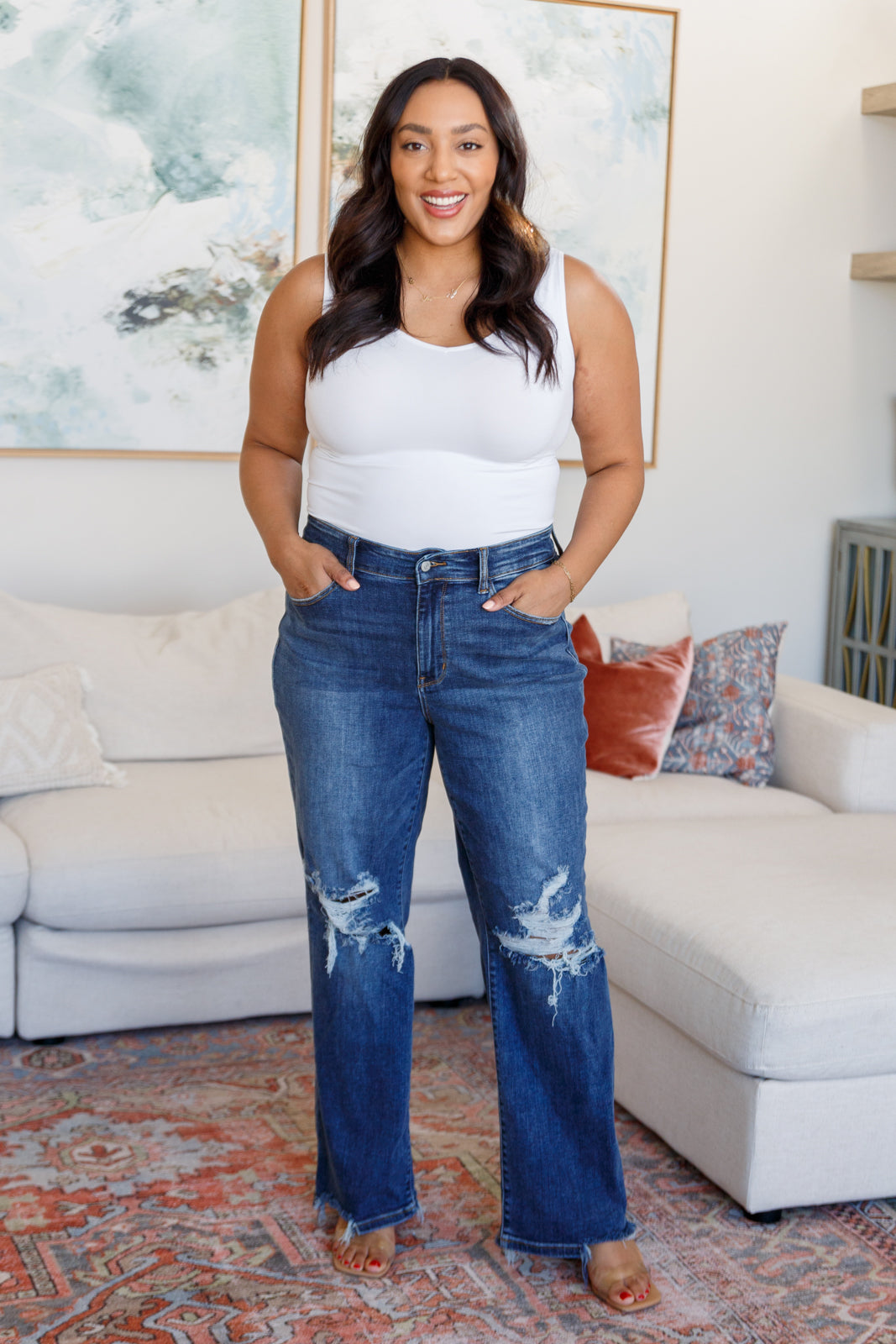 Judy Blue Rose High Rise 90&