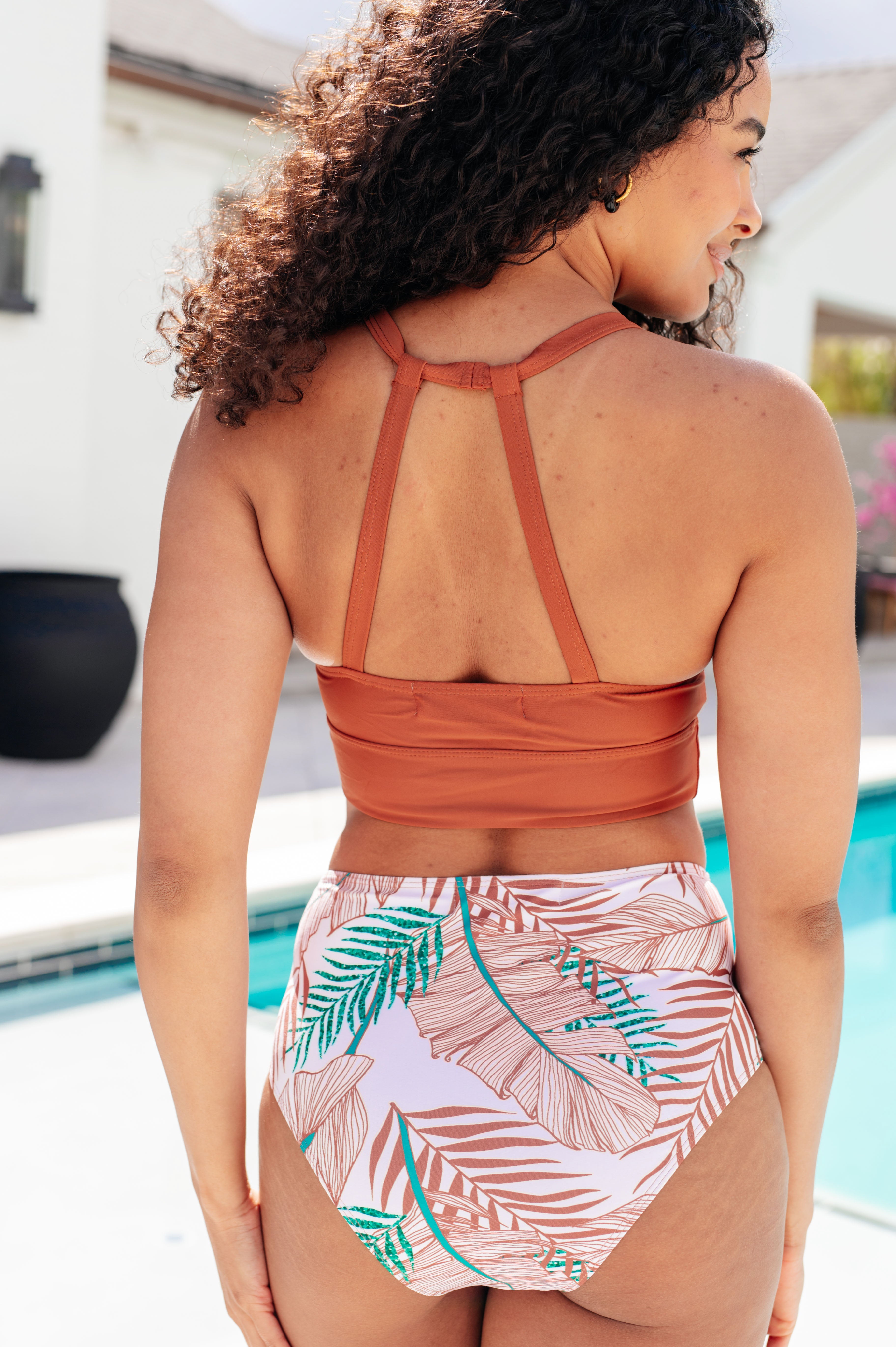 Tahiti Tropical Print Swim Bottoms - Mulberry Skies