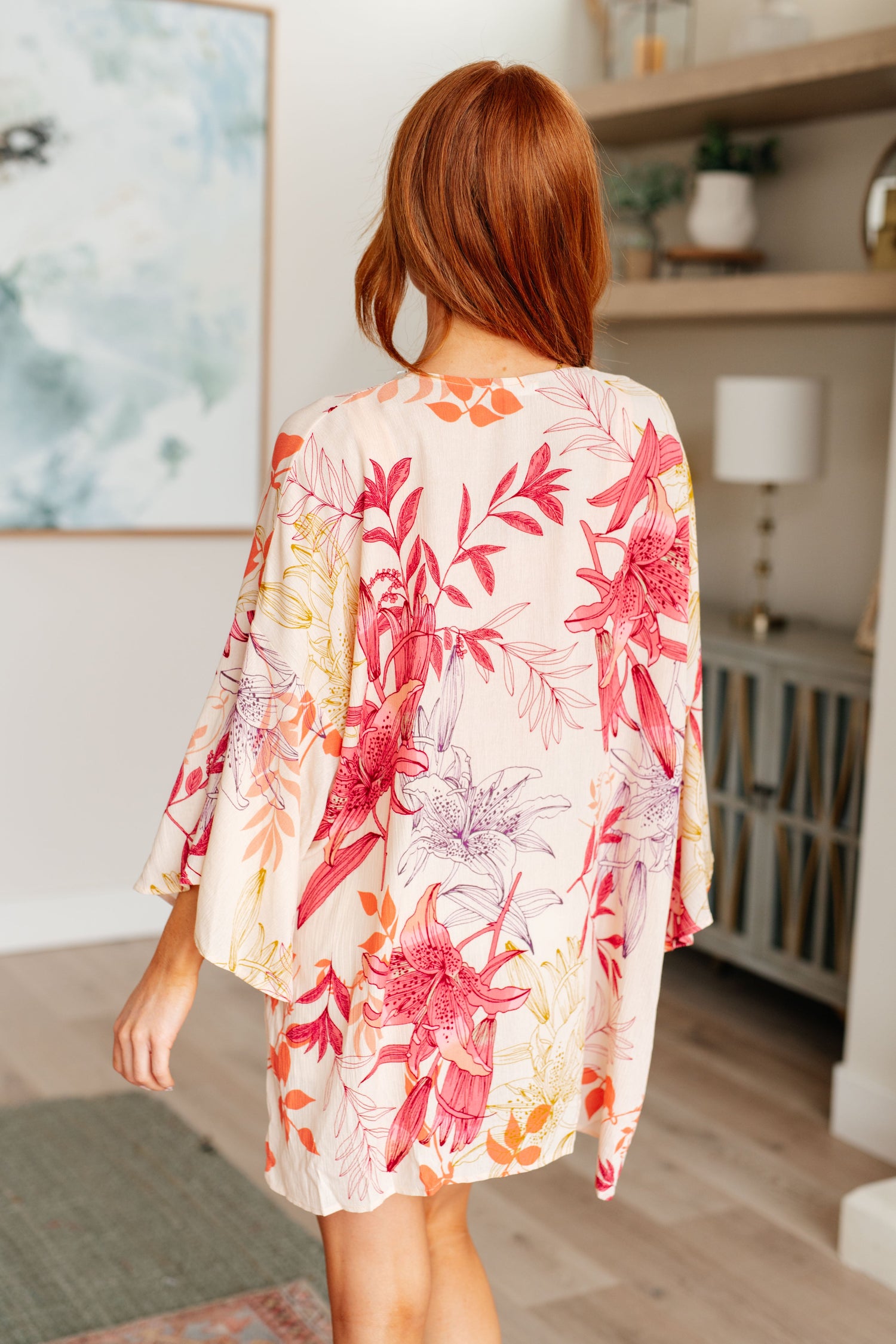 Vacay Season Bell Sleeve Kimono - Mulberry Skies