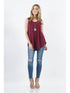 Basic Casual Round Hem Tank Top - Mulberry Skies