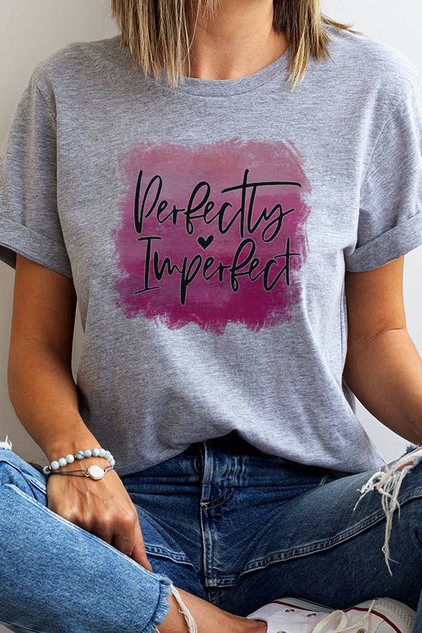 Perfectly Imperfect Graphic Tee - Mulberry Skies