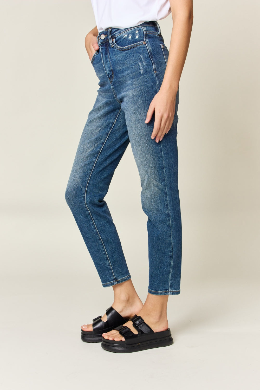 Judy Blue Tummy Control High Waist Slim Jeans - Mulberry Skies