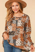 Leopard Patchwork Front Tie String Top-Mulberry Skies