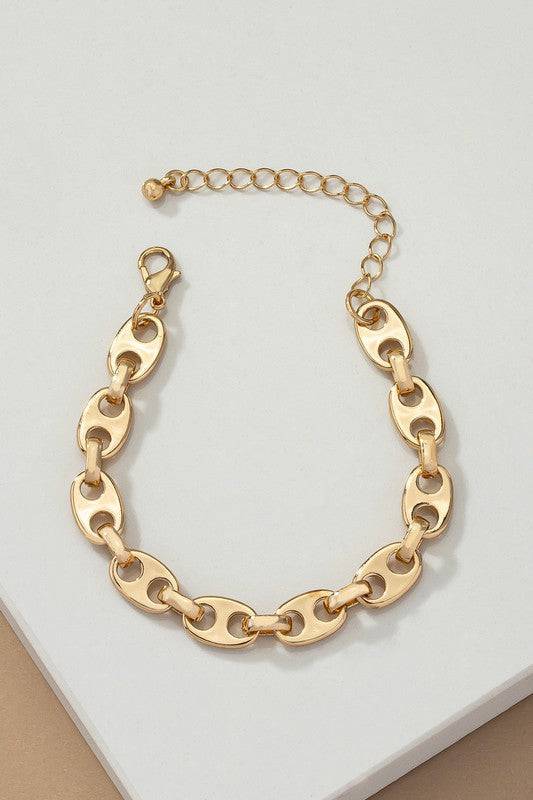 Chunky Marina Chain Bracelet-Mulberry Skies