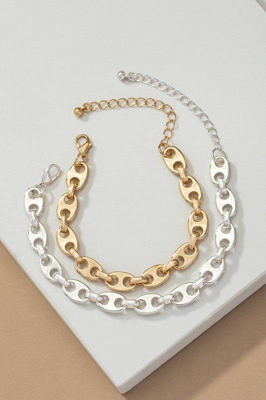 Chunky Marina Chain Bracelet-Mulberry Skies