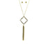 Gold Geometric Tassel Necklace & Earring Set-Mulberry Skies