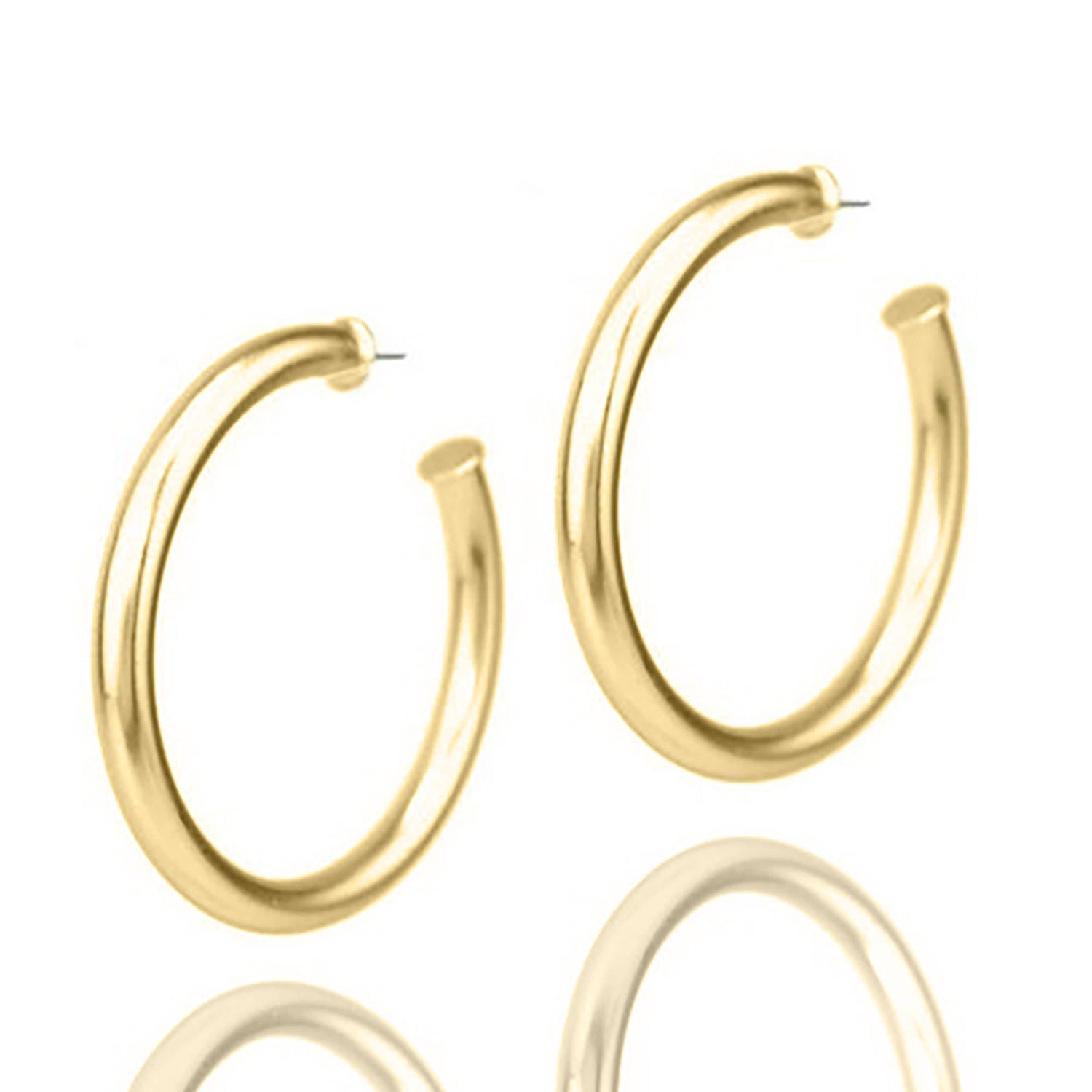Gold Hoop Earrings-Mulberry Skies