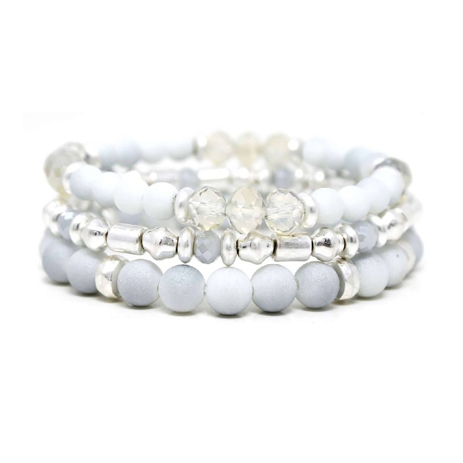 Gray Sandstone Multi Layer Bracelet-Mulberry Skies