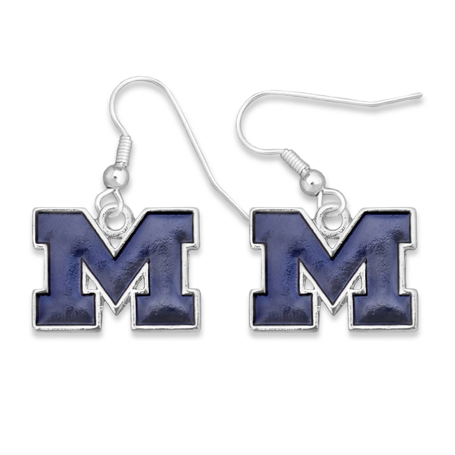 Michigan Wolverines Earrings-Mulberry Skies