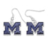 Michigan Wolverines Earrings-Mulberry Skies