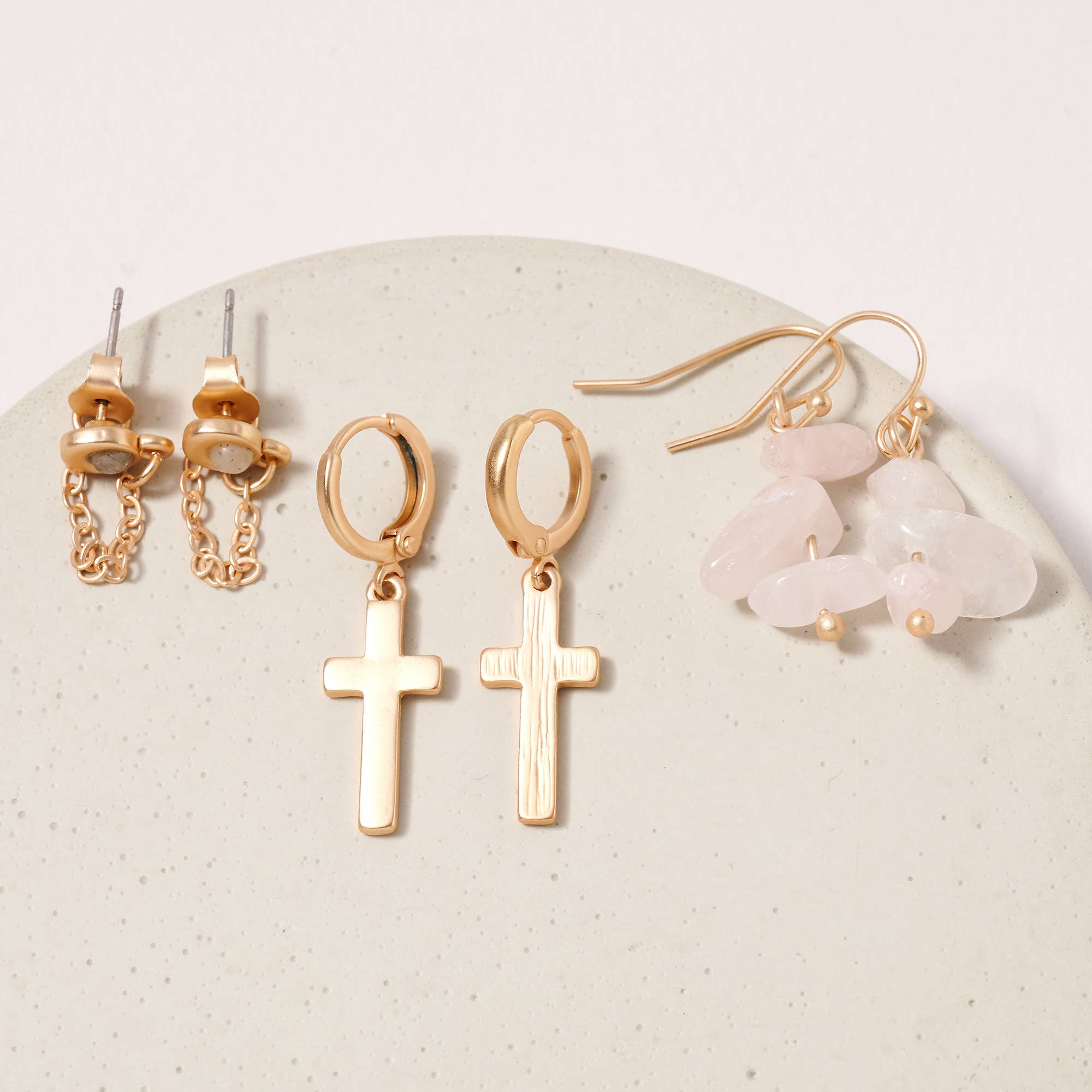 Natural Stones Earrings Set-Mulberry Skies