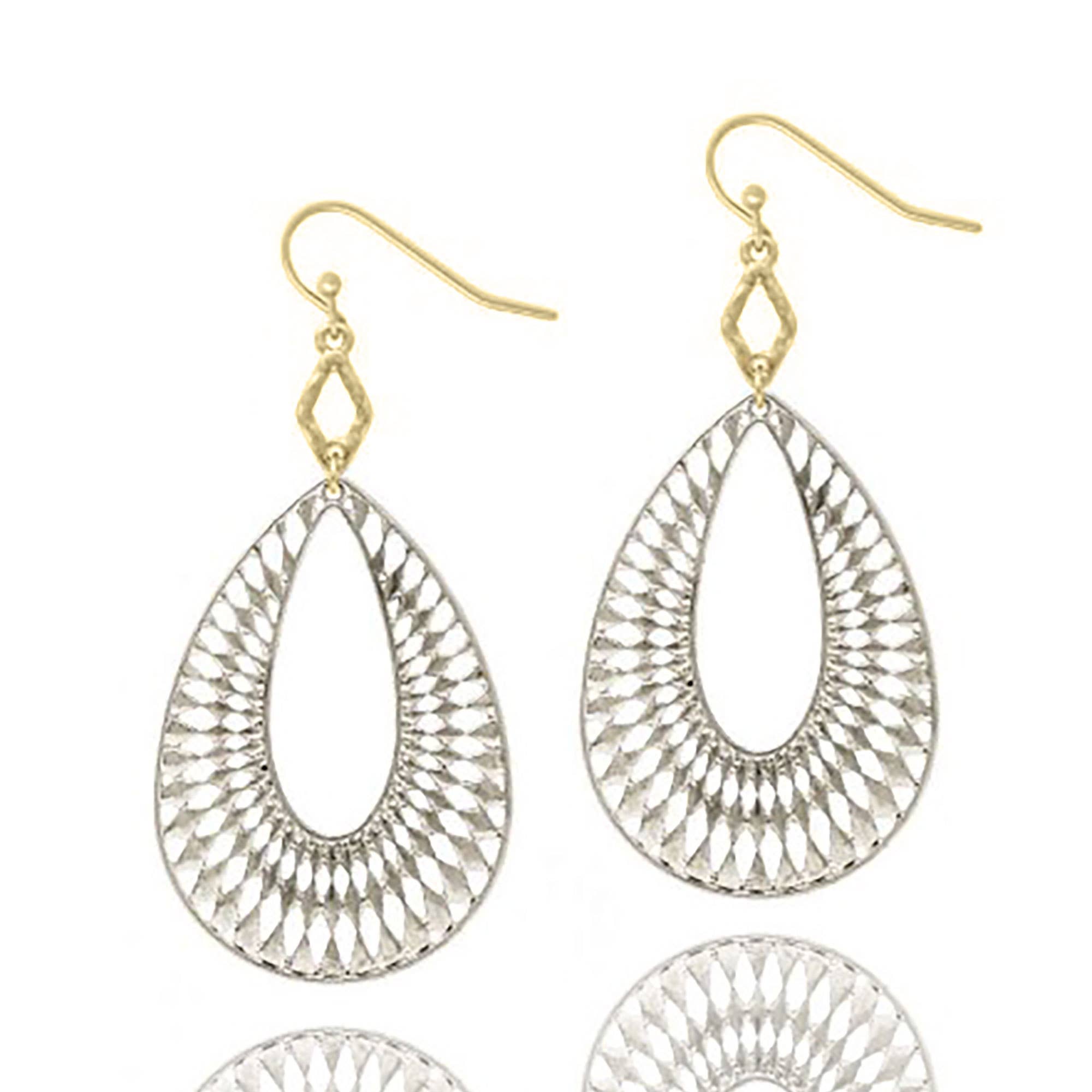 Teardrop Aztec Dangle Earrings-Mulberry Skies