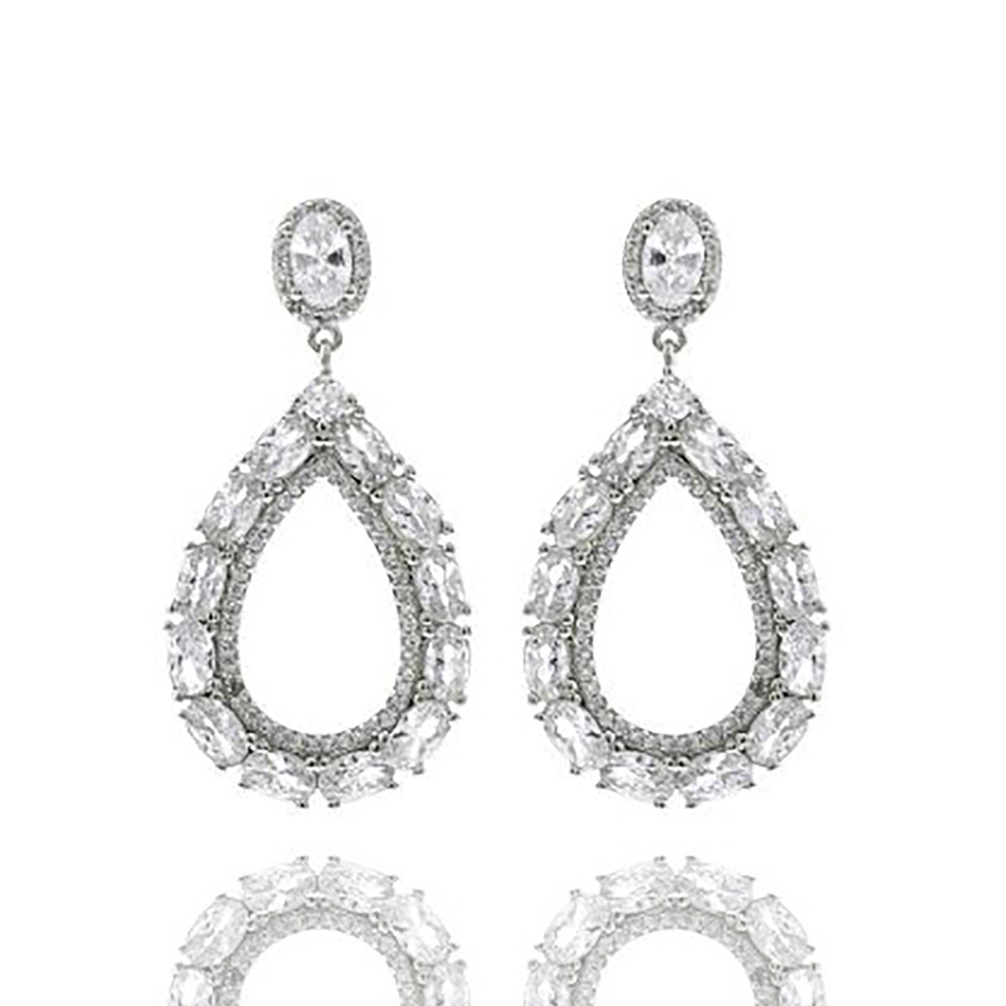 Teardrop Dangle Earrings-Mulberry Skies