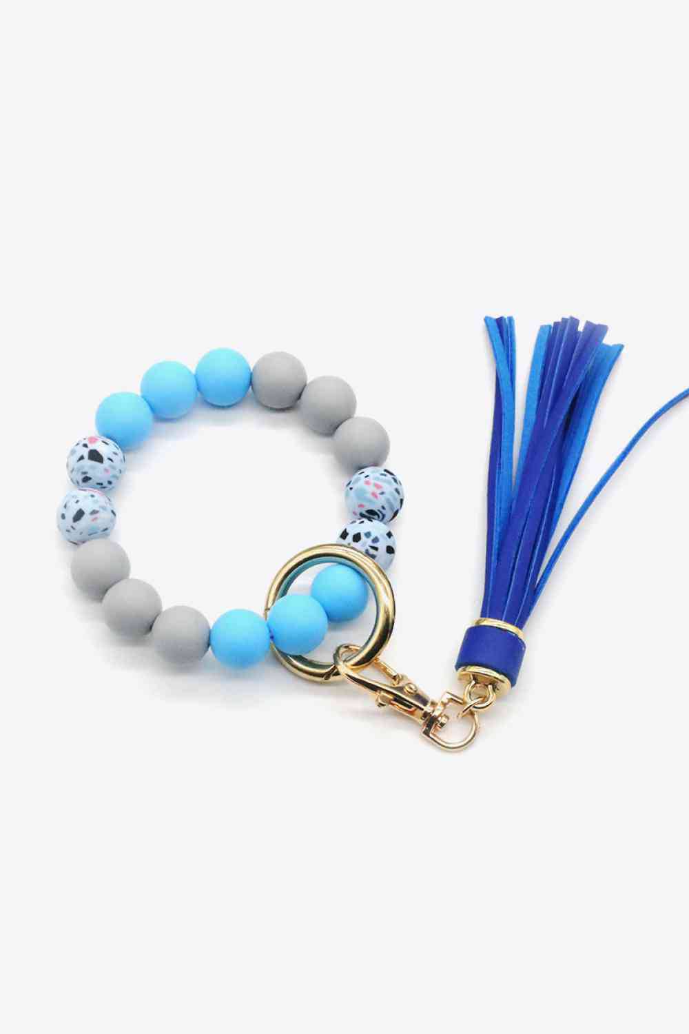 Multicolored Beaded Tassel Keychain-Mulberry Skies