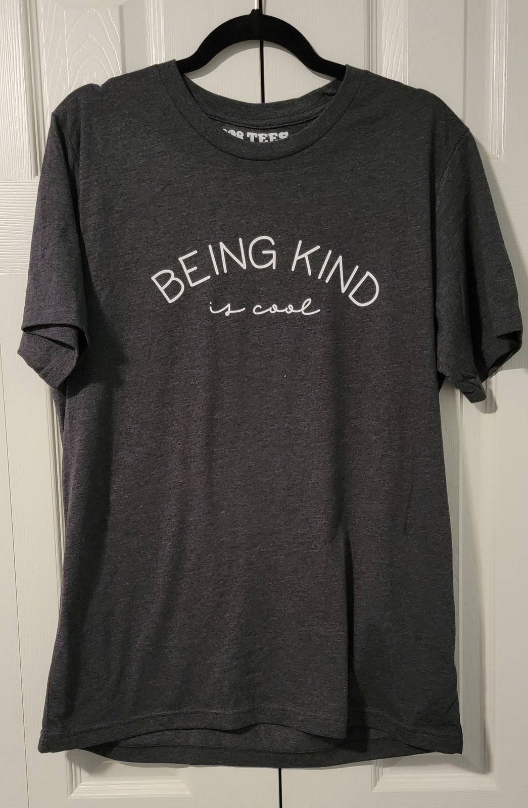 Dark Gray Kind Is Cool Graphic Tee-Mulberry Skies