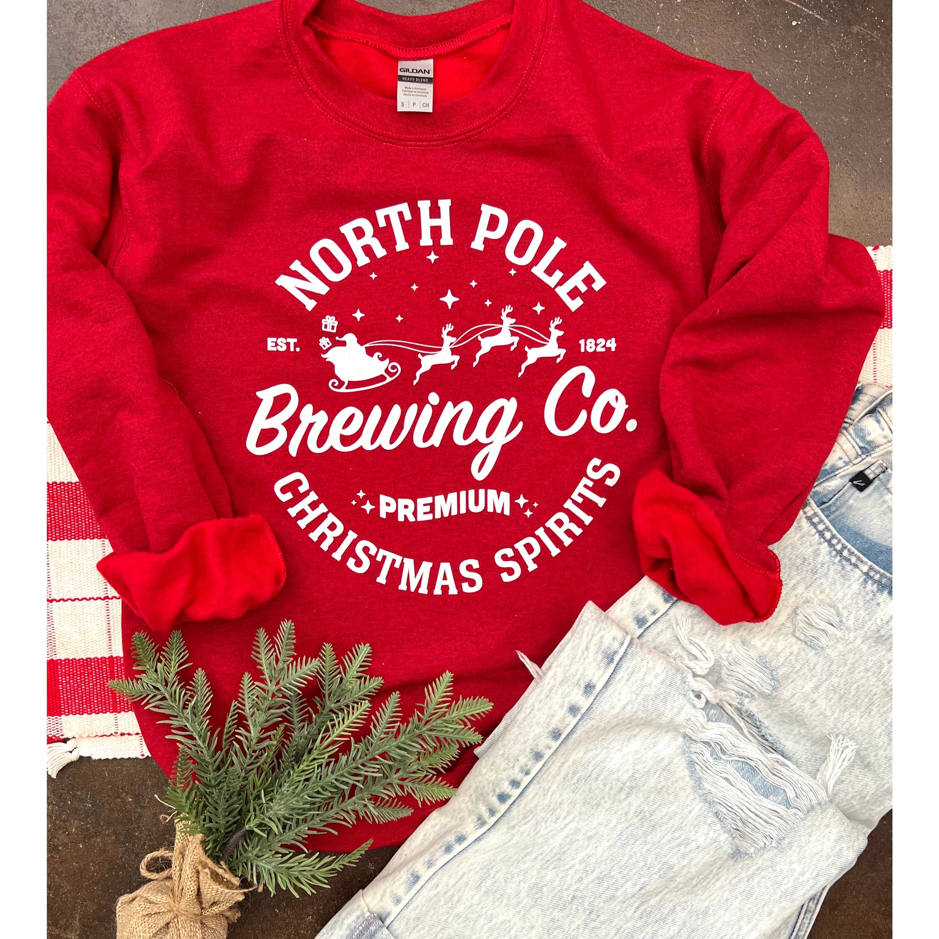 North Pole Brewing Company Red Sweatshirt