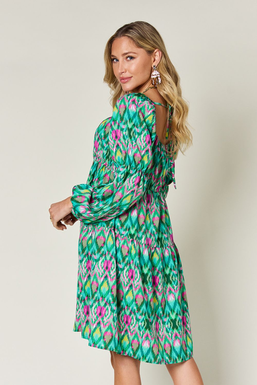 Printed Long Sleeve Dress