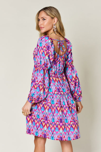 Printed Long Sleeve Dress