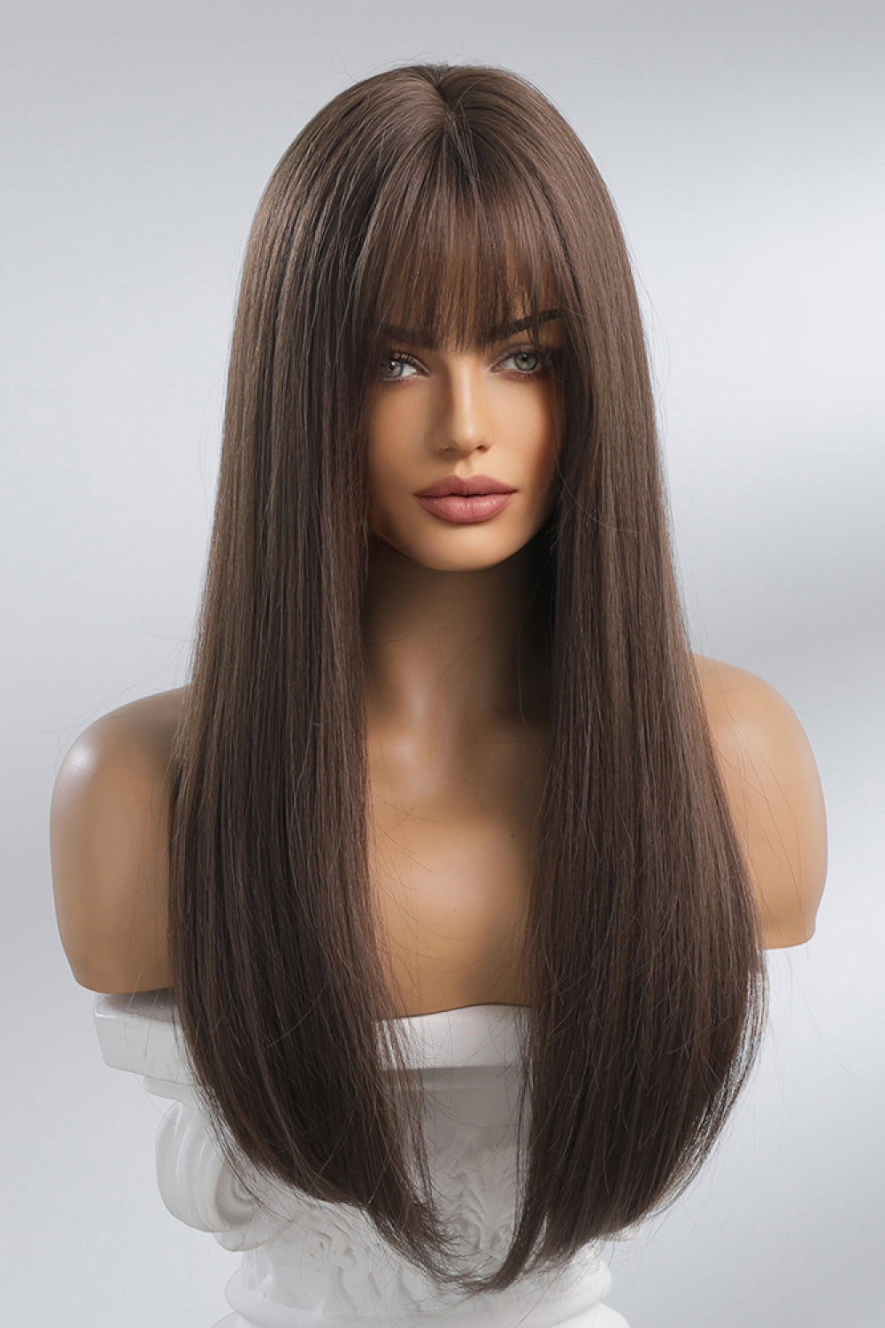 Full Machine Long Straight Synthetic Wigs 26&