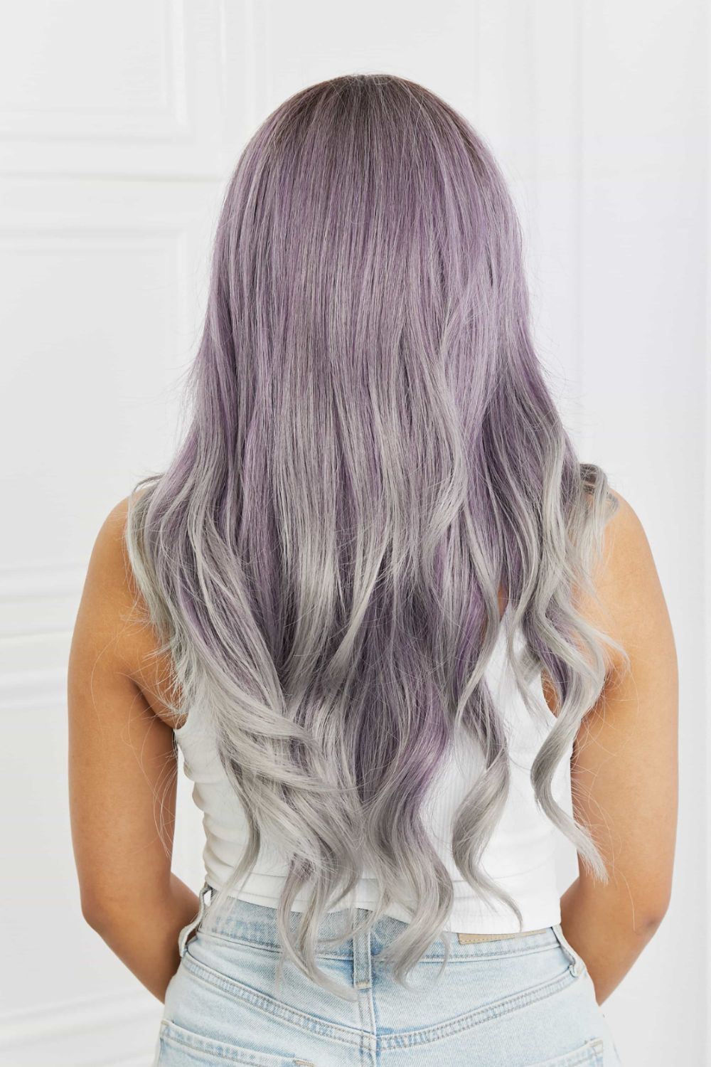 Elegant Wave Full Machine Synthetic Wigs in Purple 26'' - Mulberry Skies