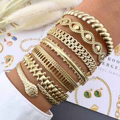 18K Gold-plated Stainless-steel Bracelet 87624-0