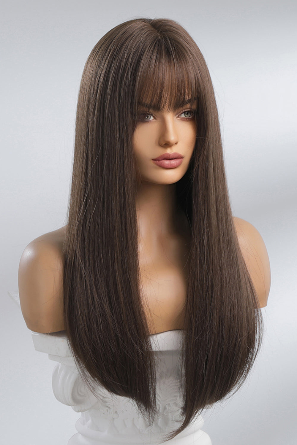 Full Machine Long Straight Synthetic Wigs 26&