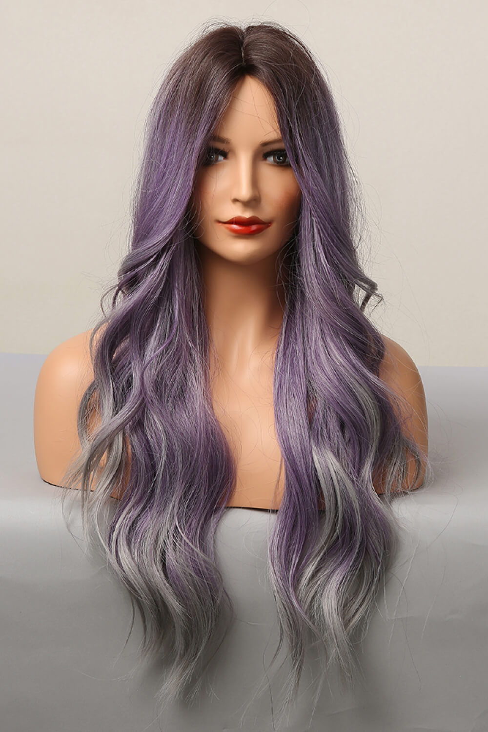 Elegant Wave Full Machine Synthetic Wigs in Purple 26&