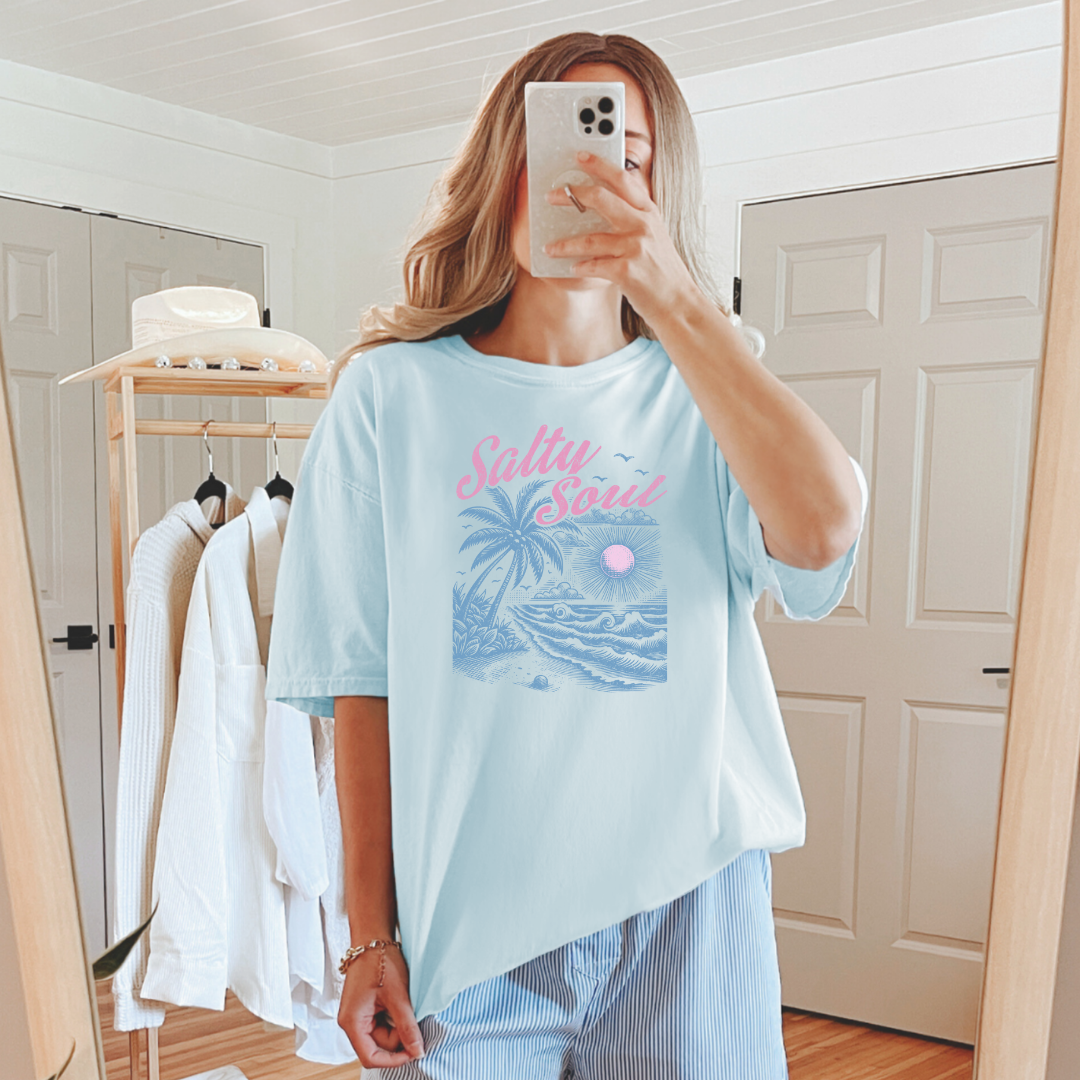 Salty Soul Graphic Tee - Mulberry Skies