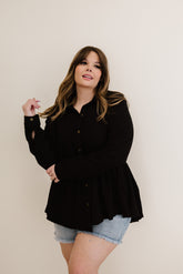 Great Days Ahead Button Down Top - Mulberry Skies
