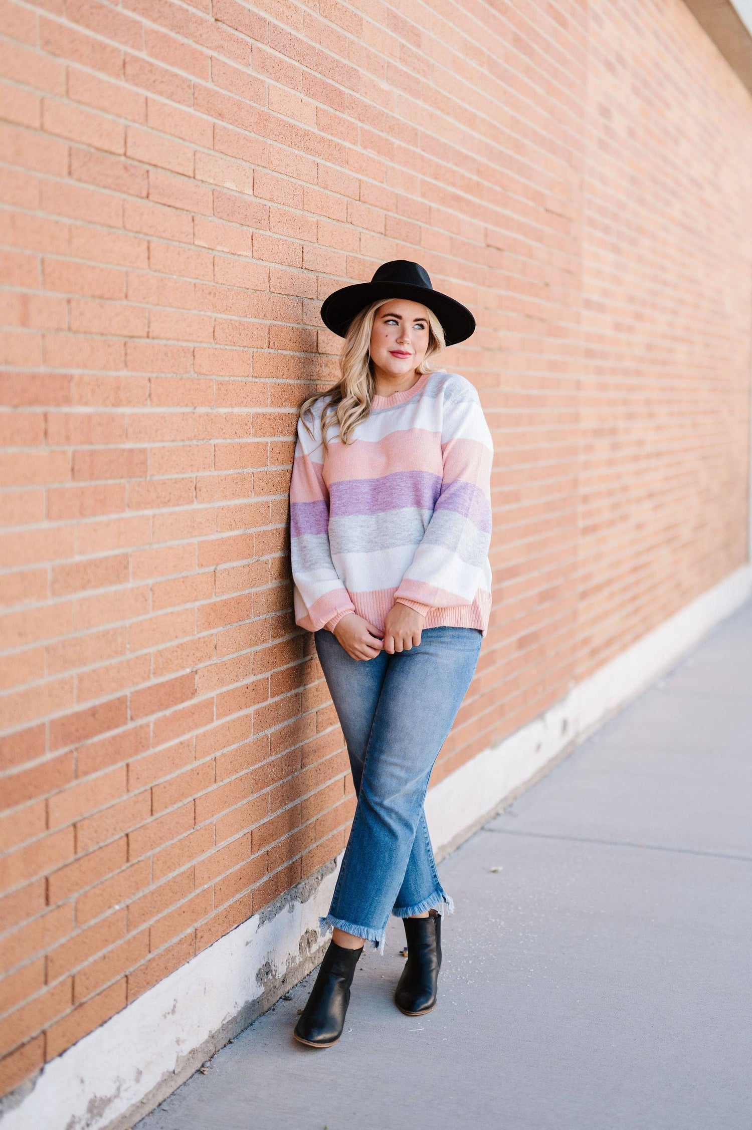Let Me Love You Color Block Sweater - Mulberry Skies