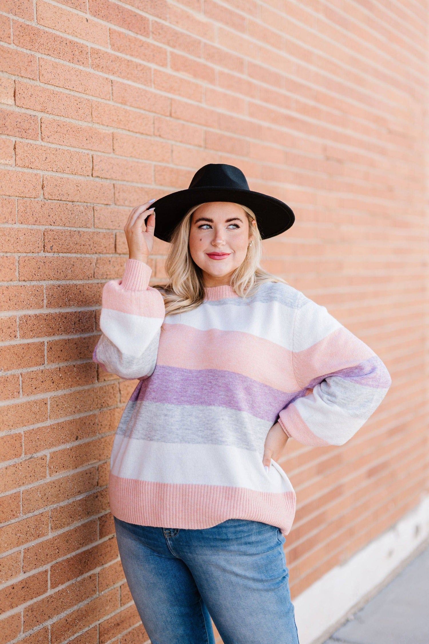 Let Me Love You Color Block Sweater - Mulberry Skies