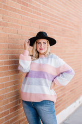 Let Me Love You Color Block Sweater - Mulberry Skies