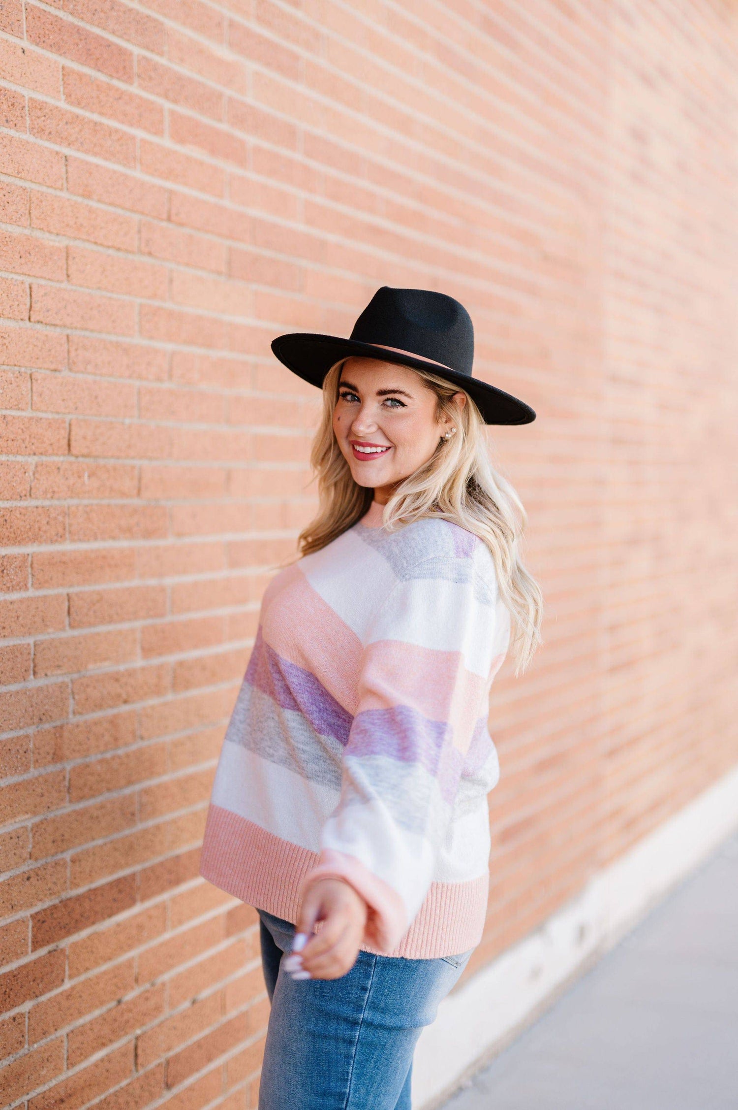 Let Me Love You Color Block Sweater - Mulberry Skies