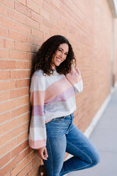 Let Me Love You Color Block Sweater - Mulberry Skies