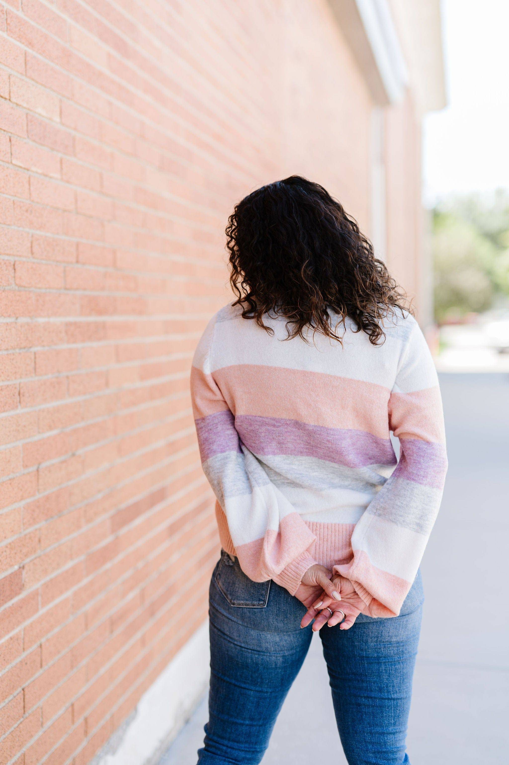 Let Me Love You Color Block Sweater - Mulberry Skies