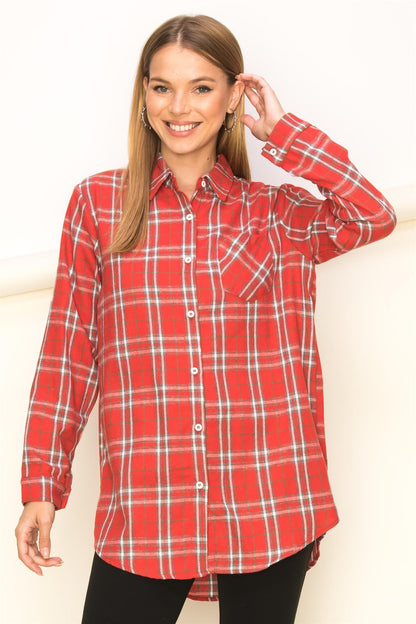 Always and Forever Red Plaid Top - Mulberry Skies