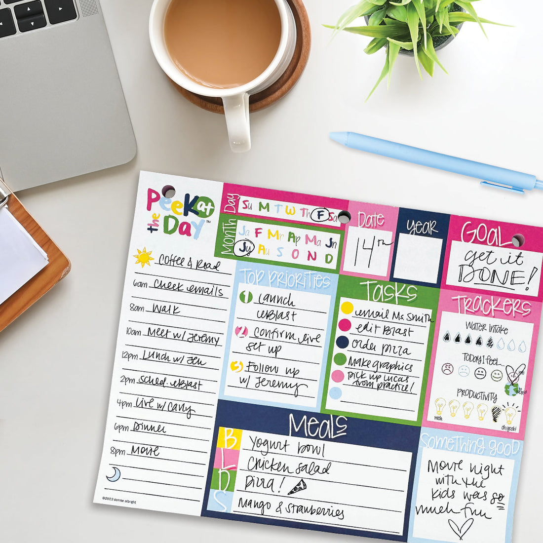 NEW! Peek at the Day™ Daily Planner Pad | All Bright &amp; Cheery