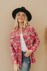 Near To Your Heart Plaid Top - Mulberry Skies