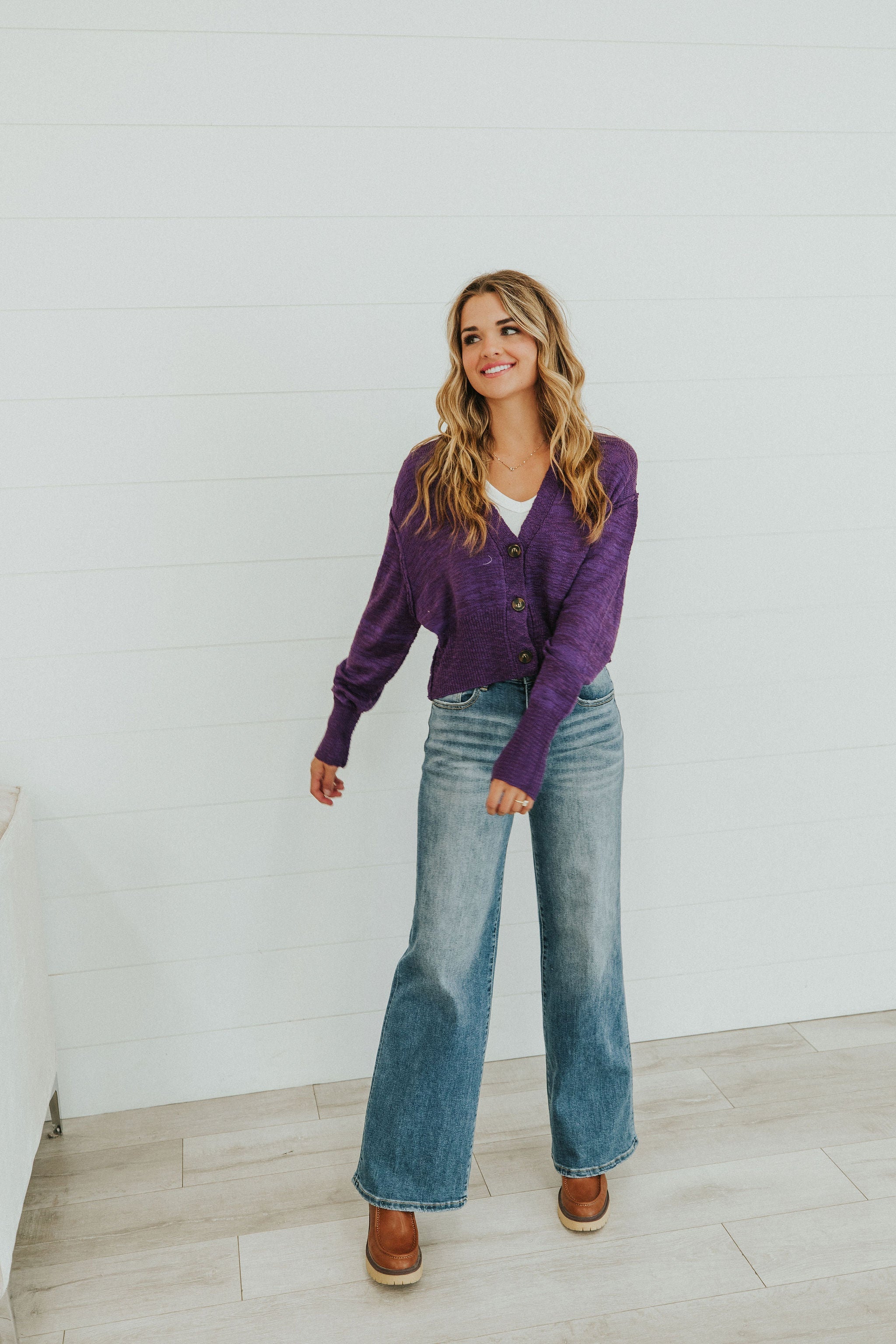 All Figured Out Button Front Cardigan